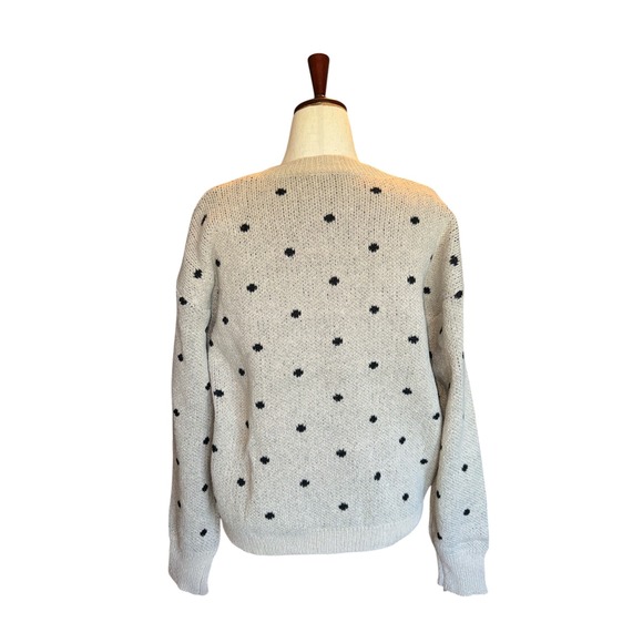 Women's Brown Polka Dot Sweater | Oversized Fit | Size Small (Fits XL+) - Picture 4 of 6